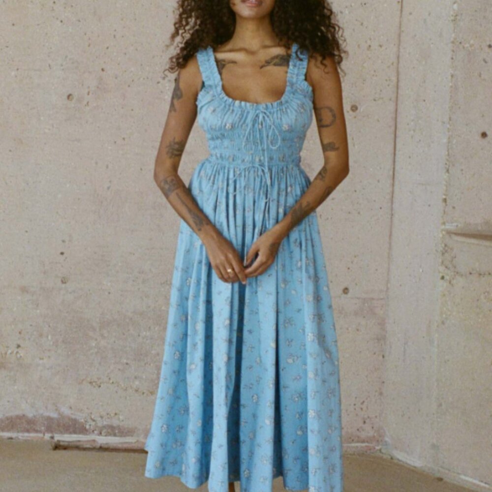 Doen Emmaretta Dress - Sky Bouton de Rose, Small. No stains/odors!